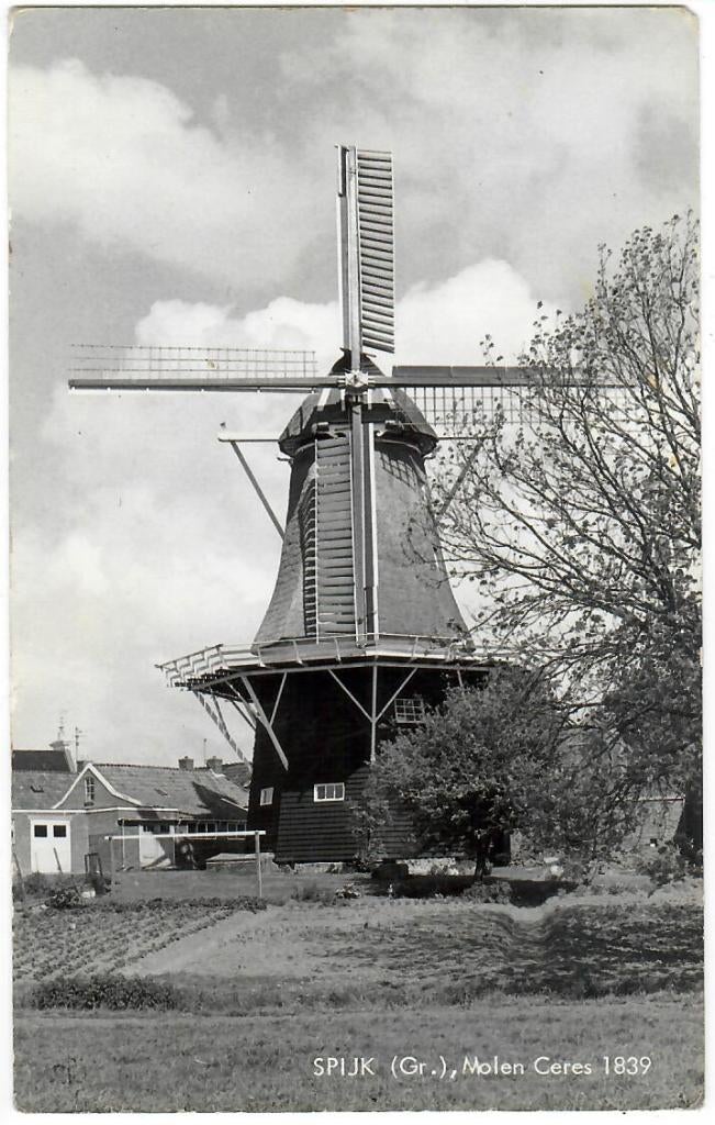 Spijk - Molen Ceres 1839, Verzenden, 1960 tot 1980, Gelopen, Groningen