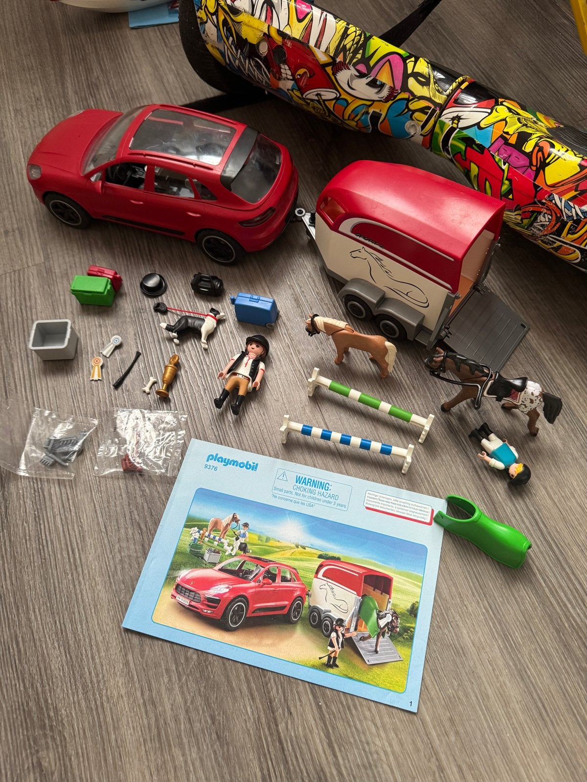 Playmobil 9376 Porsche Macan GTS met paardentrailer, Ophalen, Gebruikt, Complete set, Voertuig