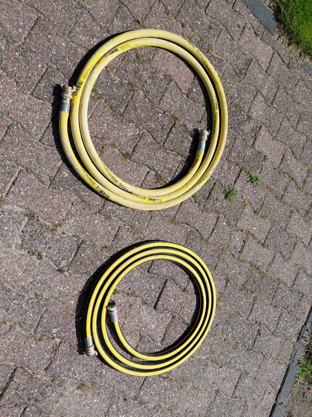 Mortelslangen: 1x 40 bar, 1x 20 bar, beide 5m met Geka, Ophalen of Verzenden