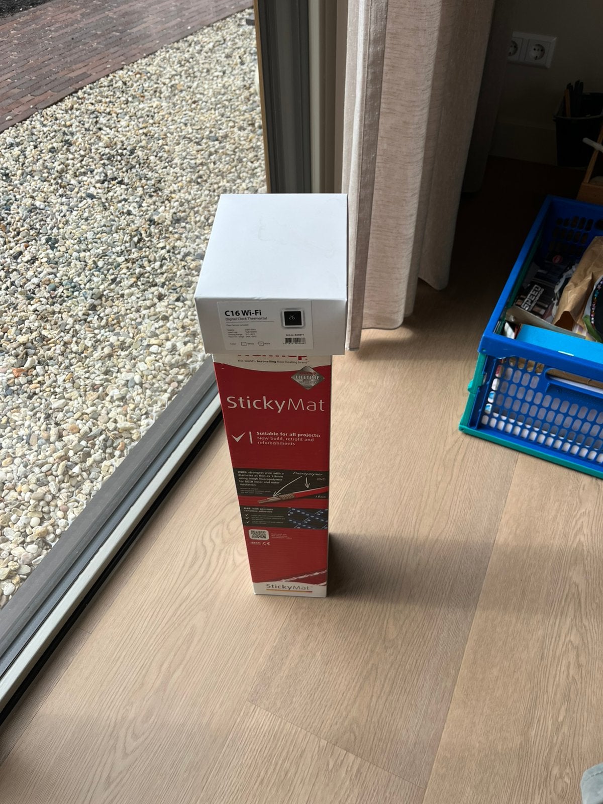 Wi-fi thermostaat +  vloerverwarming WC, Doe-het-zelf en Verbouw, Thermostaten, Ophalen, Zo goed als nieuw