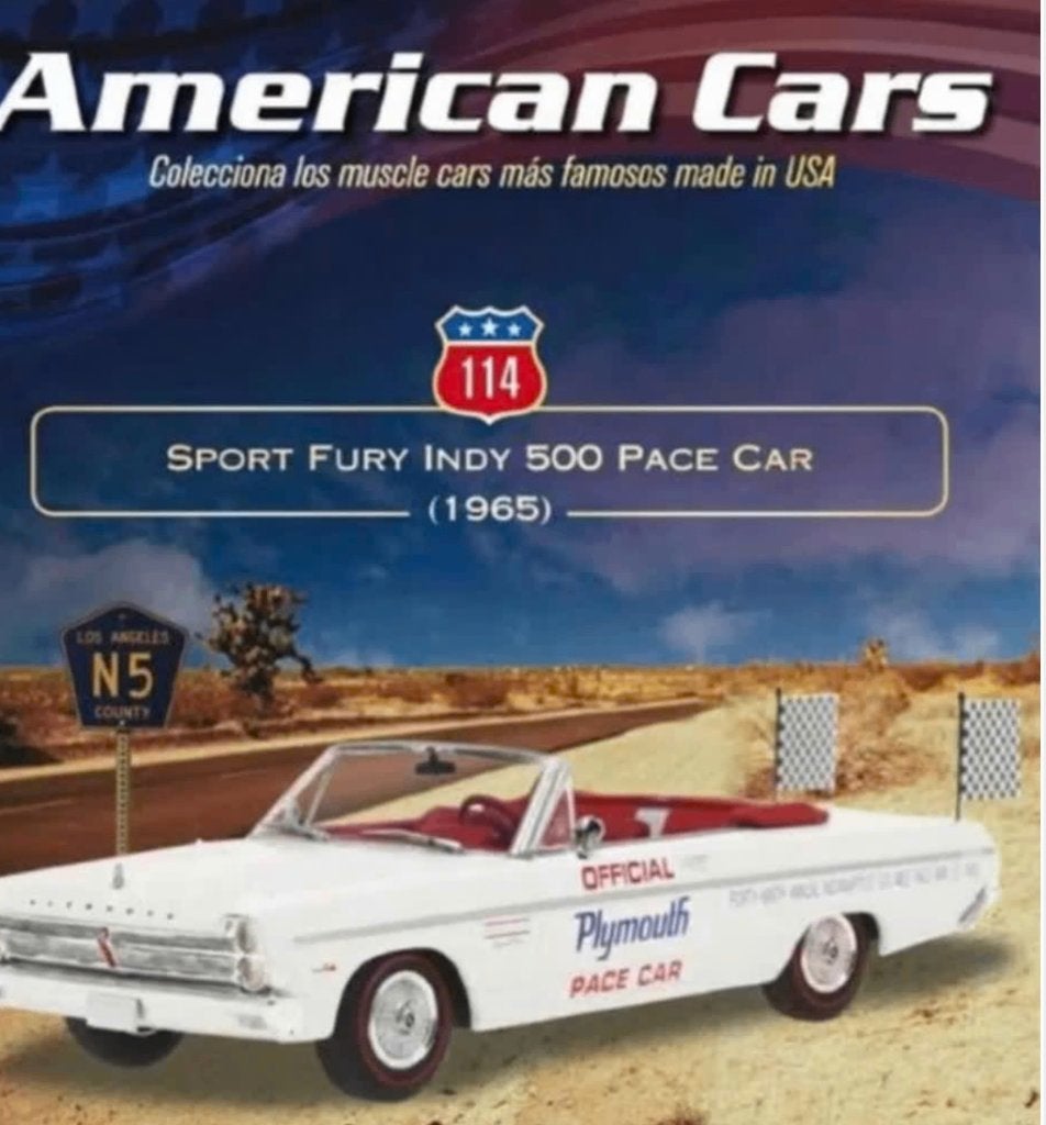 Plymouth Sport Fury Indy Pace Car '65 1/43 American cars 114, Verzenden, Nieuw, Auto, Overige merken