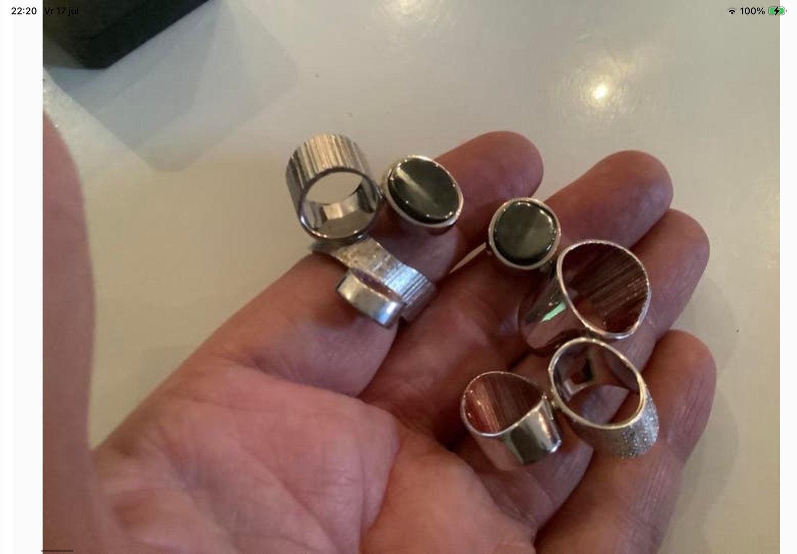 Daniel Vior zilver set ring Kettinghanger Tubs Emaille Onyx, Verzenden, Zo goed als nieuw, 17 tot 18, Met edelsteen