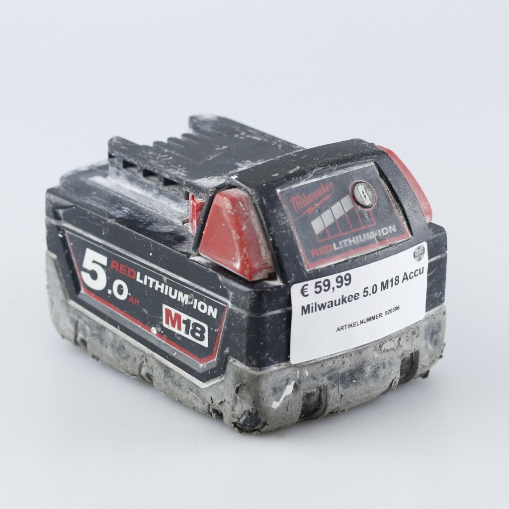 Milwaukee 5.0 M18 Accu, Milwaukee, Gebruikt, Support@milwaukee.com, Milwaukee Electric Tool Corporation, 13135 W. 
Lisbon Road, Brookfield, WI 53005
USA