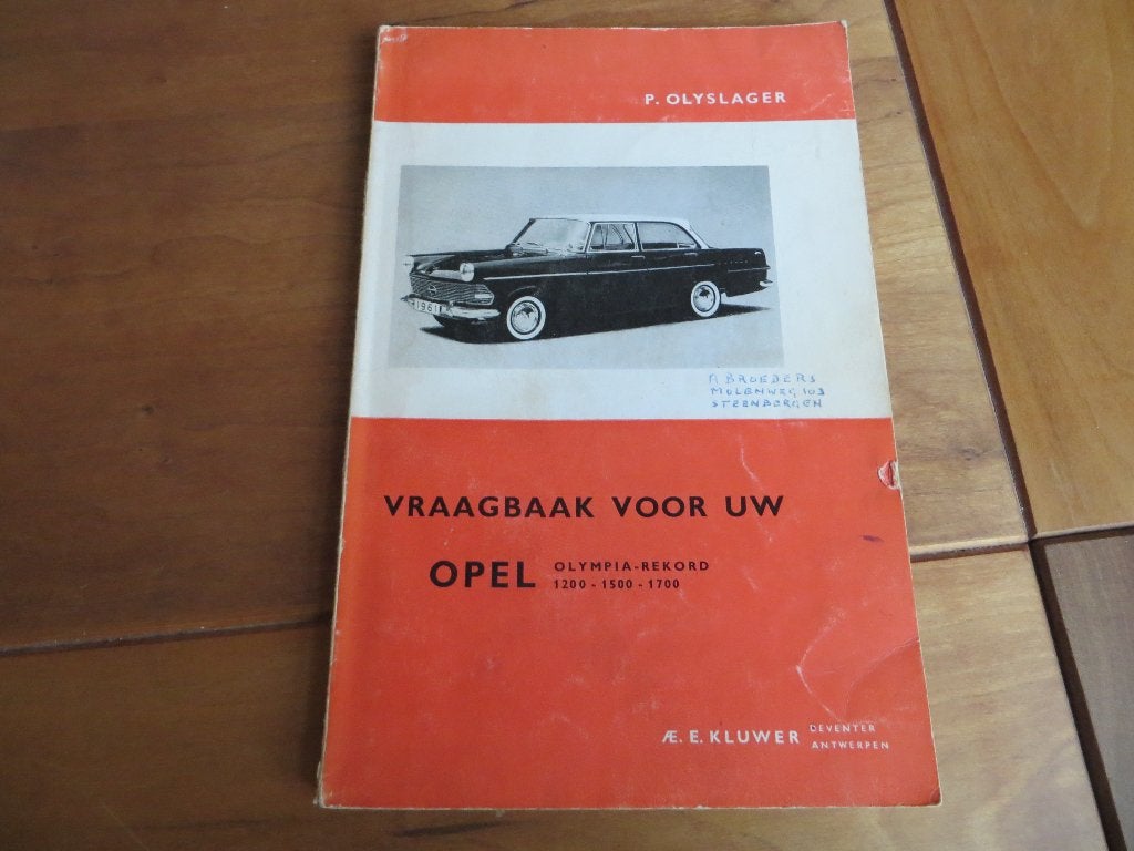 Vraagbaak Opel Olympia-Rekord, Opel 1200 1500 1700 1953-61, Ophalen of Verzenden