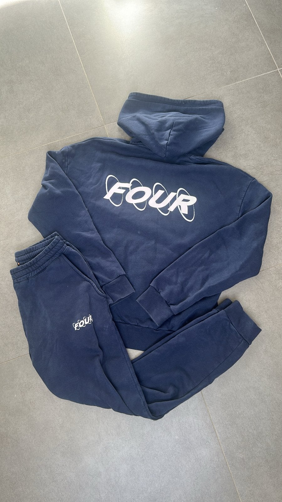 Four Amsterdam trainingspak maat S navy, Blauw, Ophalen of Verzenden, Lange mouw, Maat 36 (S)