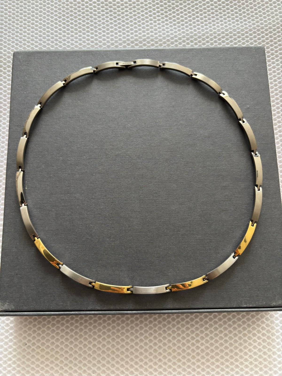 Boccia Titanium ketting - Tweekleurig, Verzenden, Gebruikt, Zilver, Overige materialen