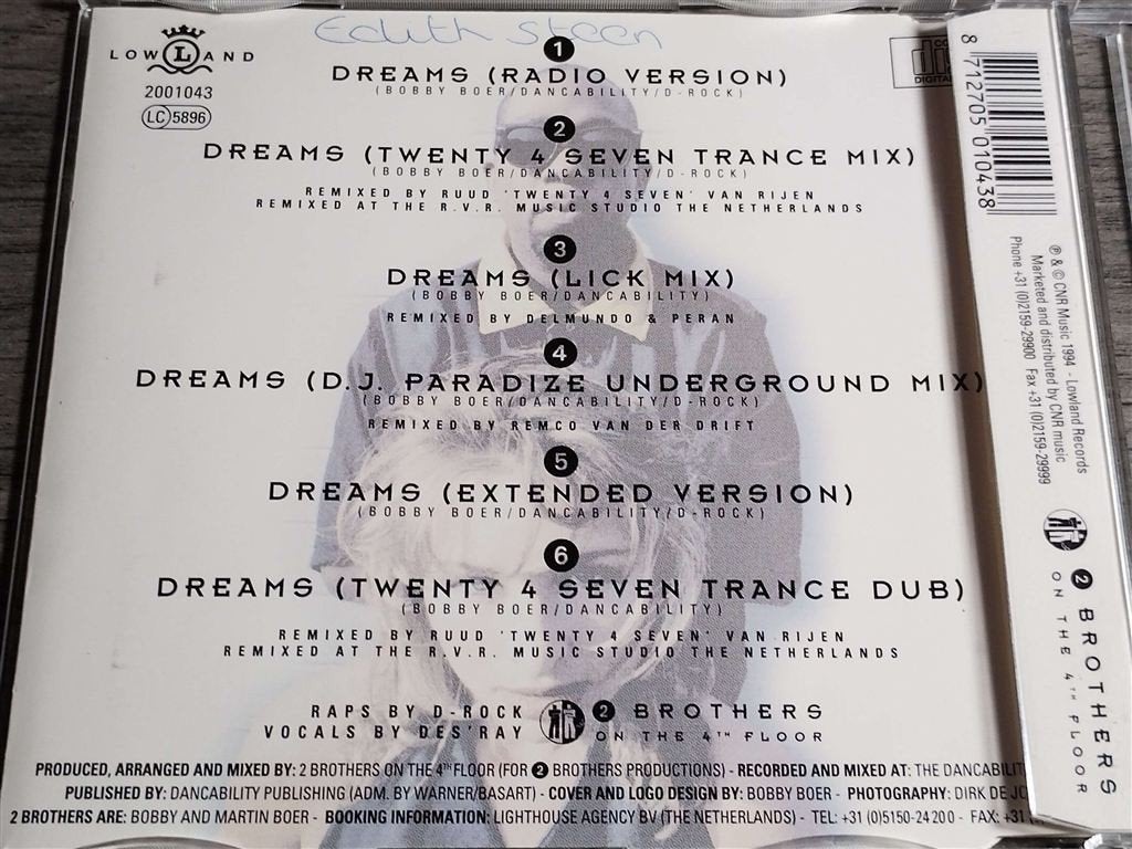 2 Brothers On The 4th Floor ‎– Dreams [Will Come Alive], Cd's en Dvd's, Ophalen of Verzenden, Zo goed als nieuw