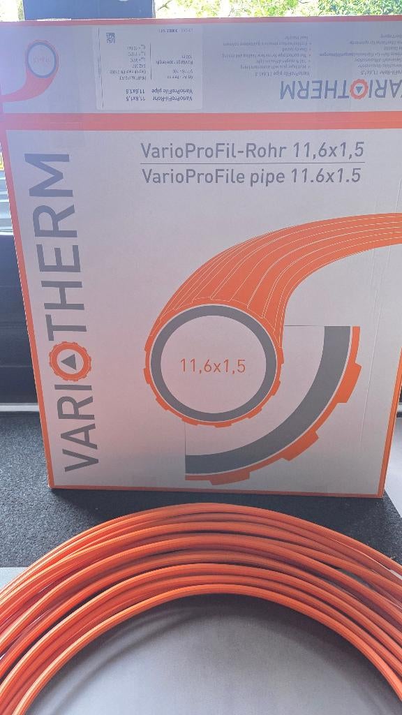 Variotherm vloerverwarmingsleiding & noppenplaten, Ophalen, Minder dan 30 cm, Overige typen, Nieuw