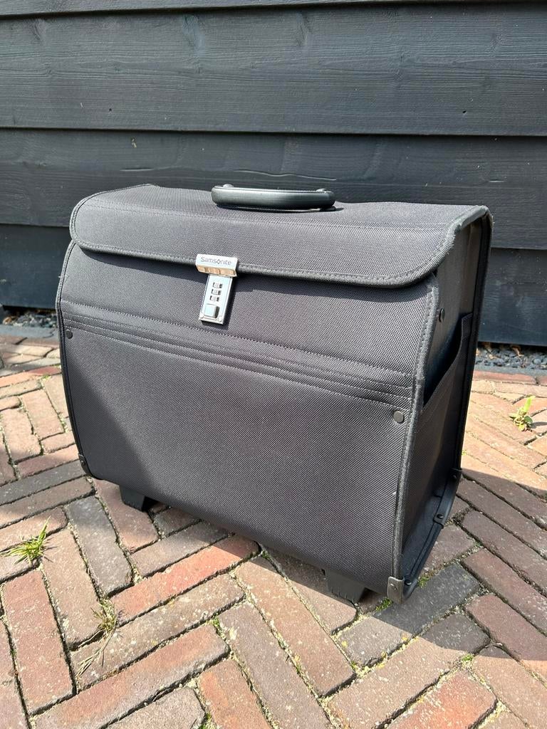 Samsonite Pilotenkoffer / Business Trolley - Zwart/Antraciet, Overige materialen, Slot, Minder dan 50 cm, Ophalen of Verzenden