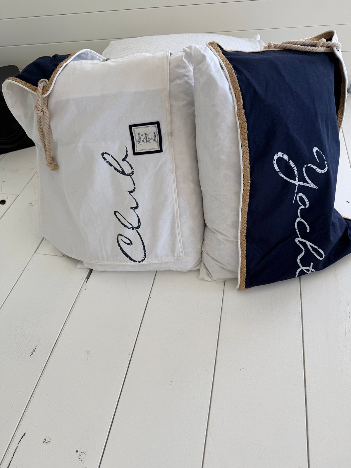 Rivièra Maison Yacht Club Kussens Set NIEUW ️, Ophalen of Verzenden, Nieuw, Wit, Vierkant