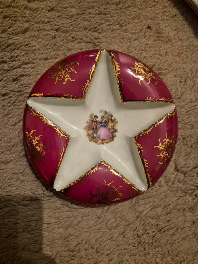 Limoges Goudeville Asbak - Stervormig met Gouden Decoratie, Ophalen of Verzenden