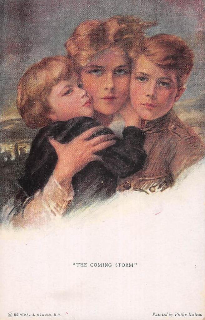 Fantasie The coming storm Illustrator Philip Boileau Vintage, Ophalen of Verzenden, Voor 1920, Ongelopen, Overige thema's