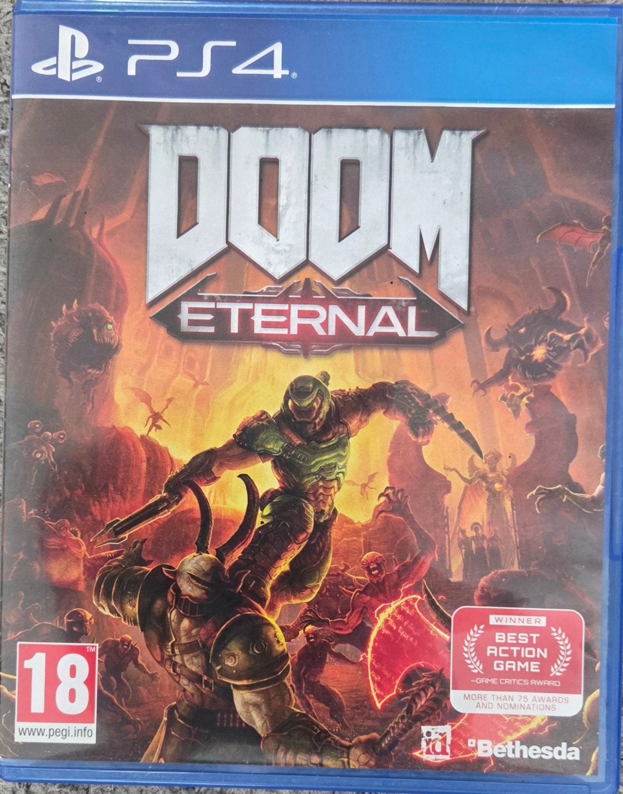 DOOM Eternal PS4, Spelcomputers en Games, Games | Sony PlayStation 4, Online, Gebruikt, Vanaf 18 jaar, Shooter