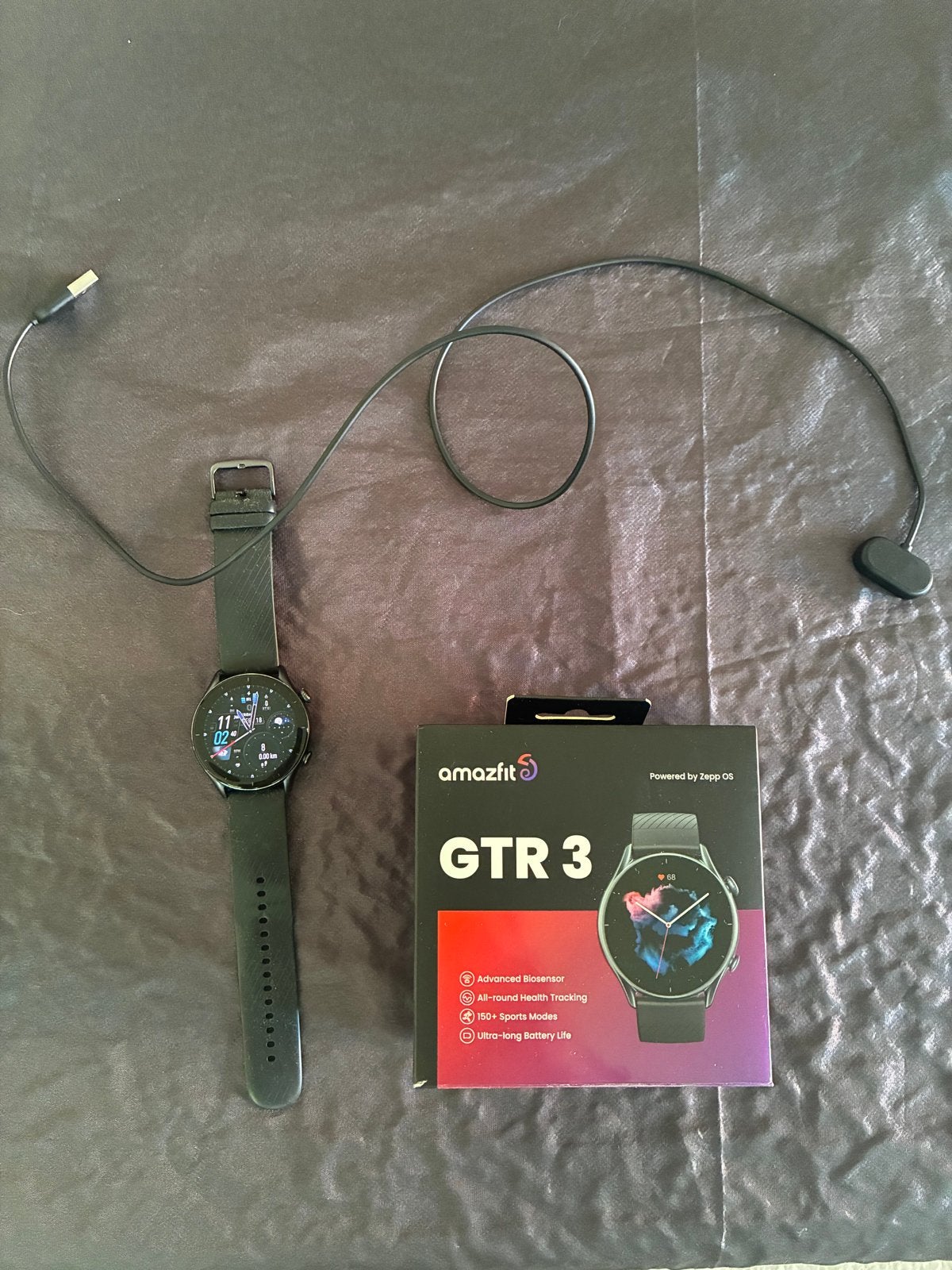 Amazfit GTR 3 Smartwatch Zwart - In uitstekende staat, Gebruikt, Hartslag, Zwart, Ophalen of Verzenden