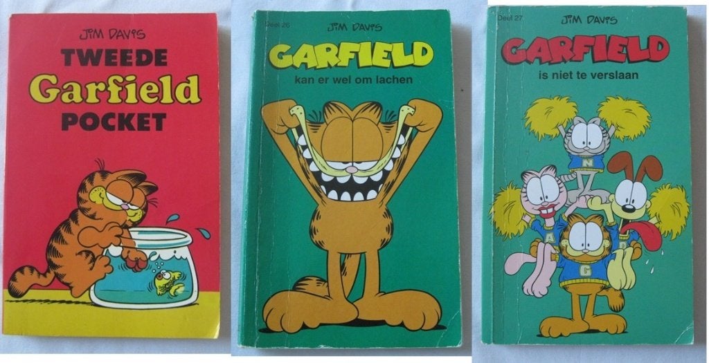 3 strips: Garfield, Jim Davis, Boeken, Gelezen, Amerika, Jim Davis, Ophalen of Verzenden
