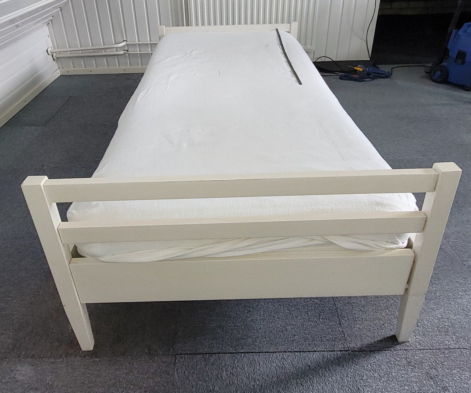 Eenpersoons kinderbed, gratis, 191cm., Gebruikt, 90 cm, Hout, Overige kleuren