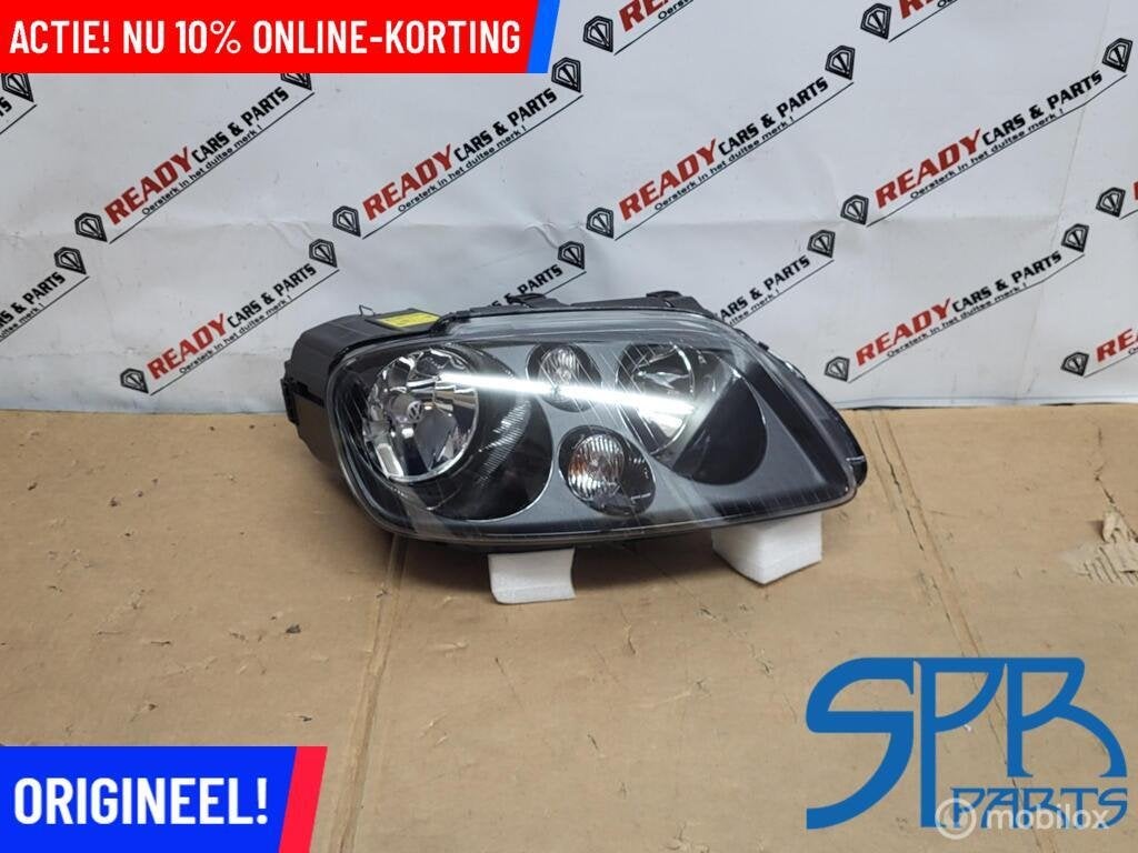 Koplamp ZWART Origineel Rechts VW Caddy III 03-10 1T0941006P, Auto-onderdelen, Volkswagen, Nieuw, Ophalen of Verzenden, Volkswagen