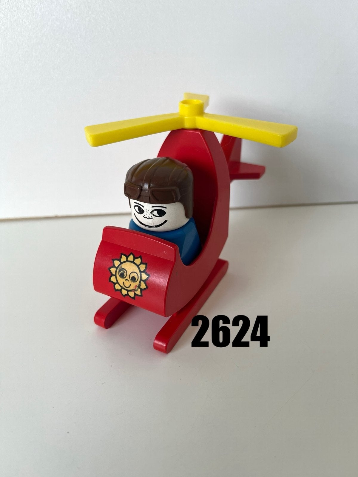 Lego DUPLO 2624 - Helicopter Vintage, Kinderen en Baby's, Speelgoed | Duplo en Lego, Ophalen of Verzenden, Gebruikt, Duplo