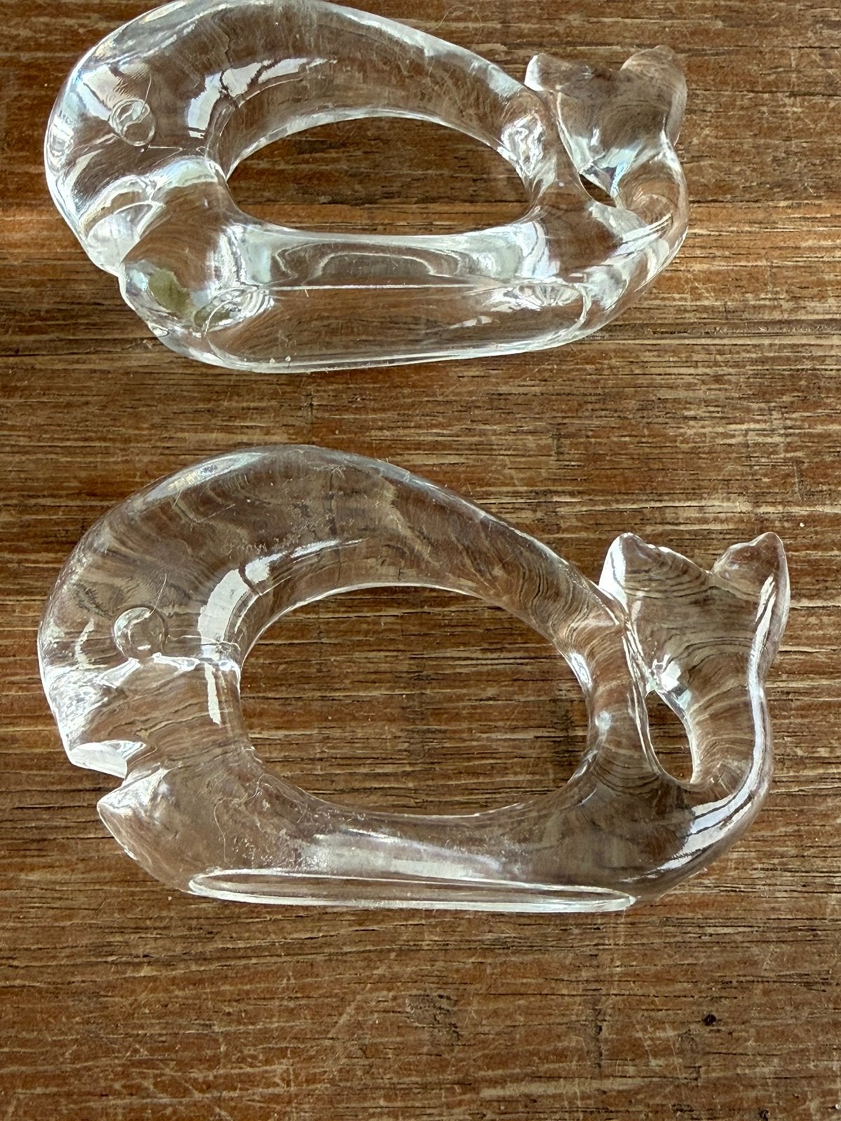 8x vintage Murval servetringen walvis, Kunststof, Overige typen, Ophalen of Verzenden, Zo goed als nieuw
