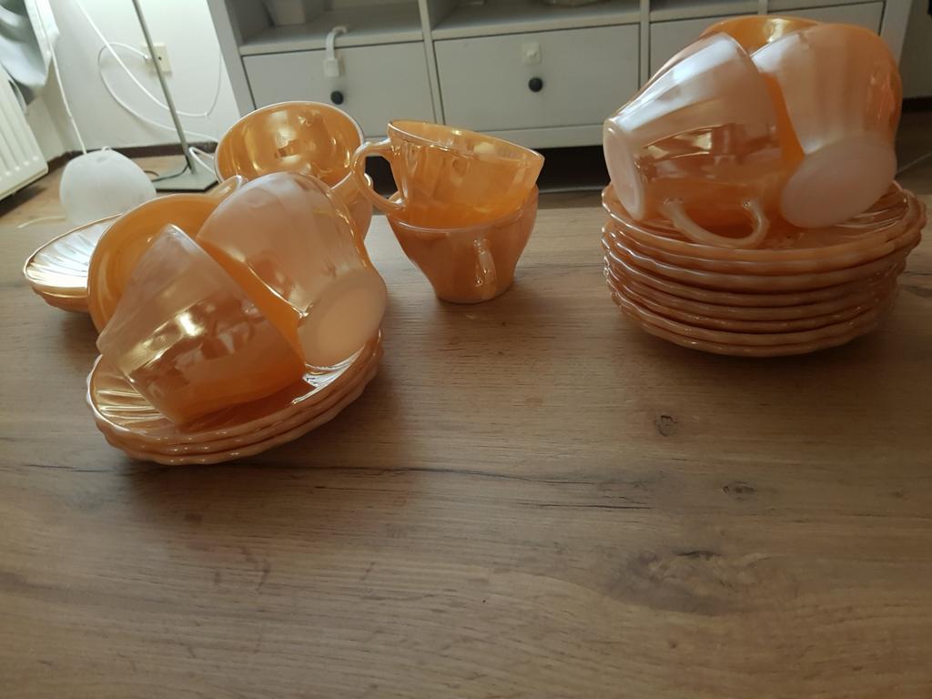 VINTAGE kop en schotels Fire King, Eén persoon, Cadeaubon