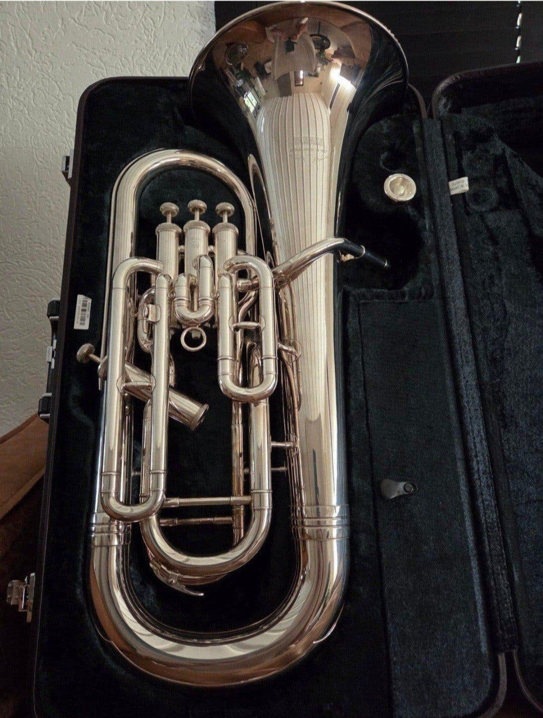 EUPHONIUM YAMAHA YEP621.S INCL. KOFFERS NIEUWSTAAT, Ophalen, Zo goed als nieuw, Euphonium of Tenortuba, Met koffer of draagtas