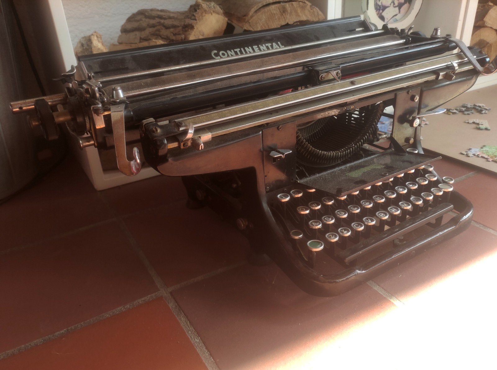 antieke Continental breitwagen typemachine, Ophalen, Gebruikt