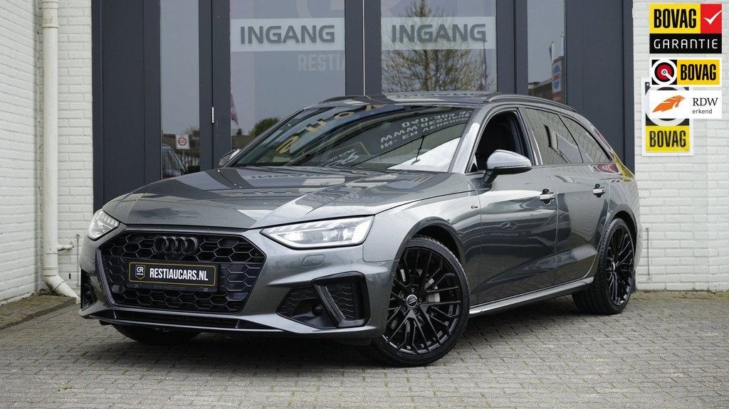 Audi A4 Avant 40 TFSI 3x S-Line BLACK OPTIK AUTOMAAT-360 CAM, Auto's, Audi, Gebruikt, Zwart, 4 cilinders, 1984 cc