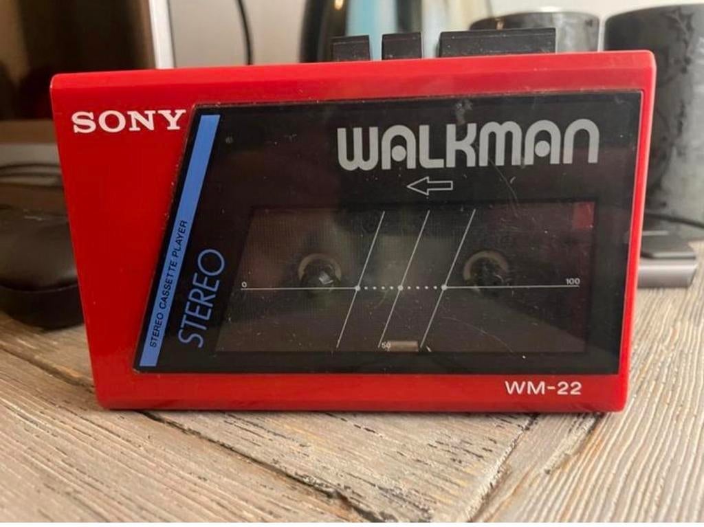 Sony Walkman WM-22 - Vintage Cassettespeler Rood, Ophalen of Verzenden, Walkman