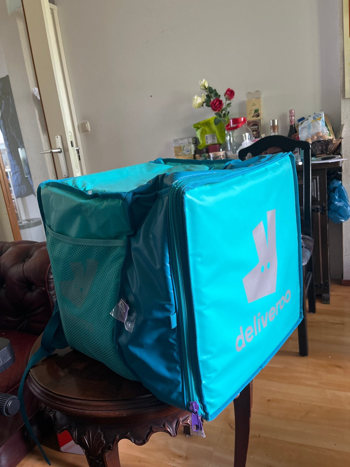 Gloednieuwe Deliveroo bezorgingstas - deels in plastic, Ophalen, Nieuw