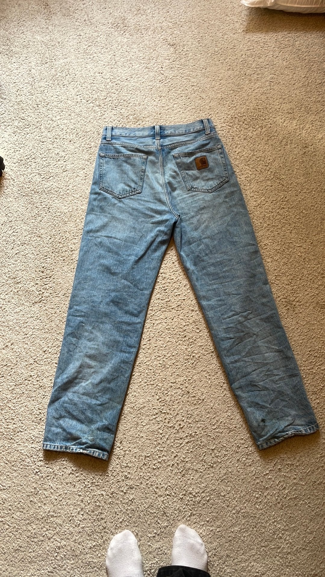 Carhartt broek, Ophalen of Verzenden, Gedragen, Blauw, W36 - W38 (confectie 52/54)