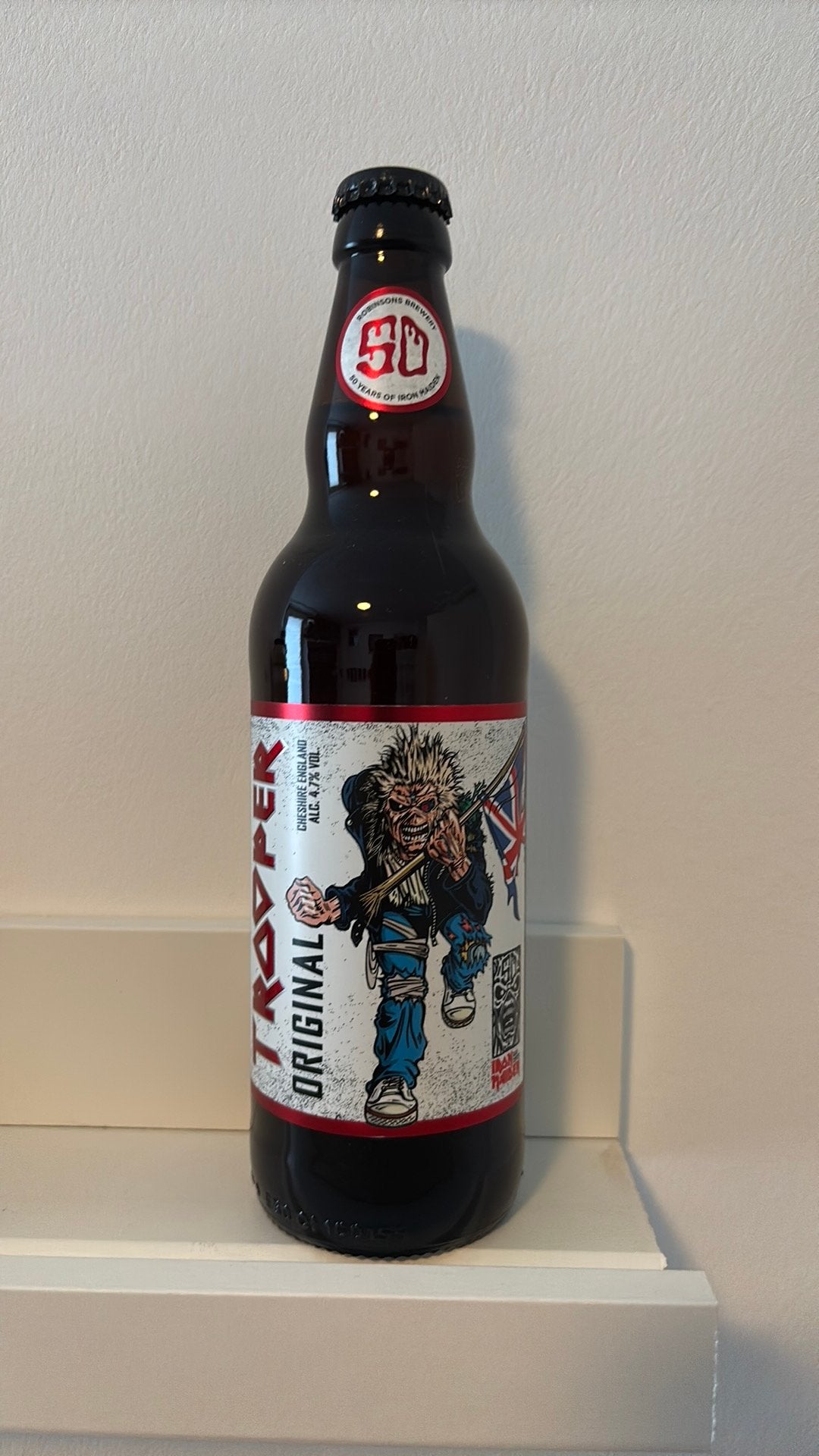 50th Ann Trooper, Verzamelen, Biermerken, Ophalen of Verzenden, Zo goed als nieuw, Flesje(s), Overige merken