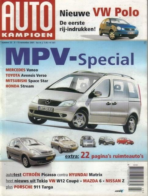 Autokampioen 23 2001 : Subaru Impreza + - Porsche 911 Targa, Ophalen of Verzenden, Gelezen, Algemeen