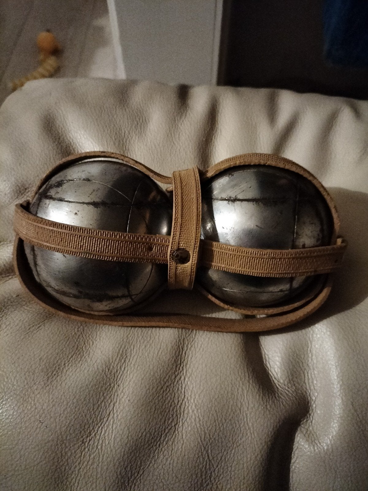 Vintage Petanque Ballen Set - 2 Stuks, Ophalen, Gebruikt