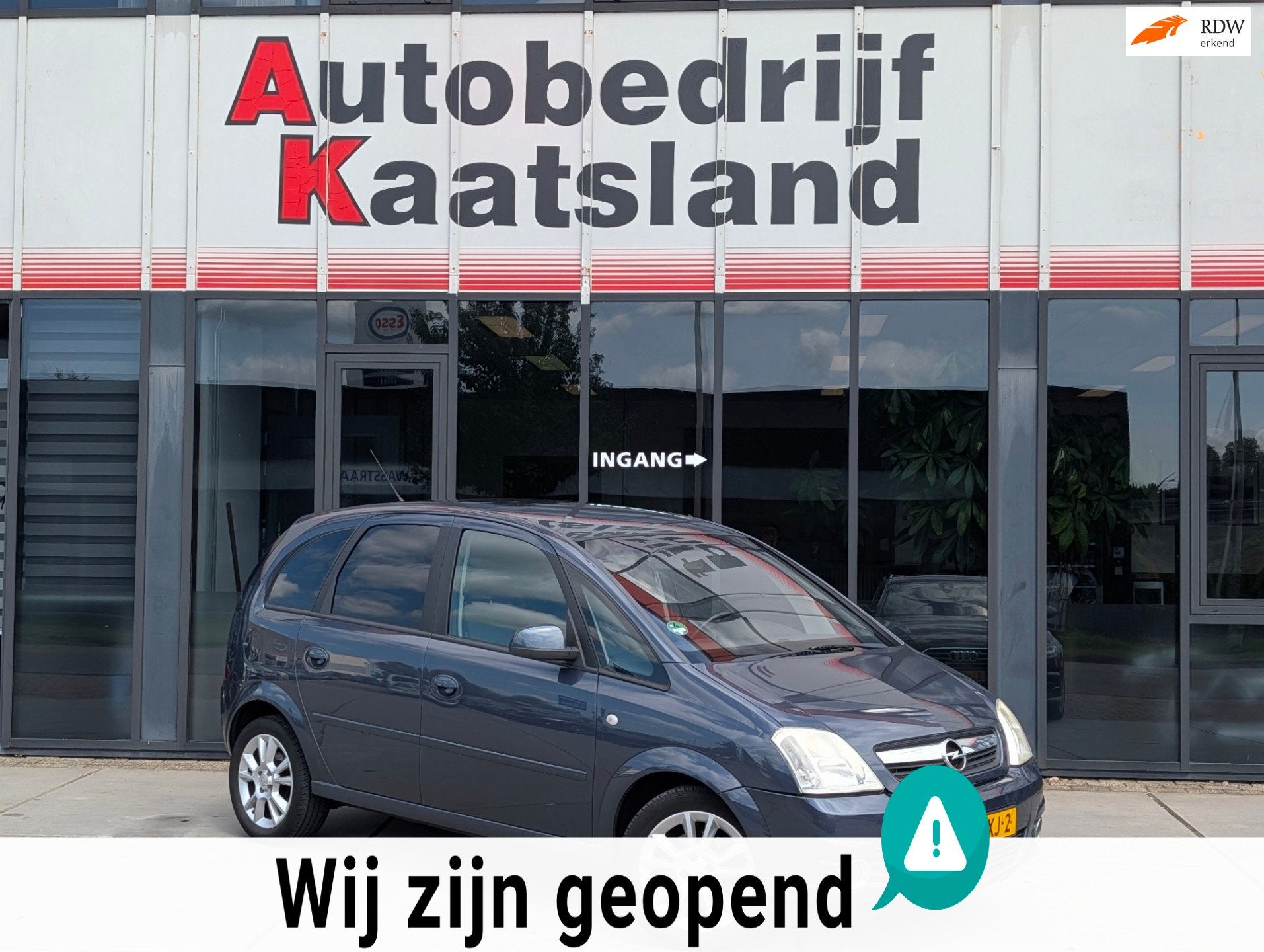 Opel Meriva 1.6-16V Cosmo - Leer - Nieuwe Apk -, Auto's, Voorwielaandrijving, Gebruikt, Zwart, 4 cilinders