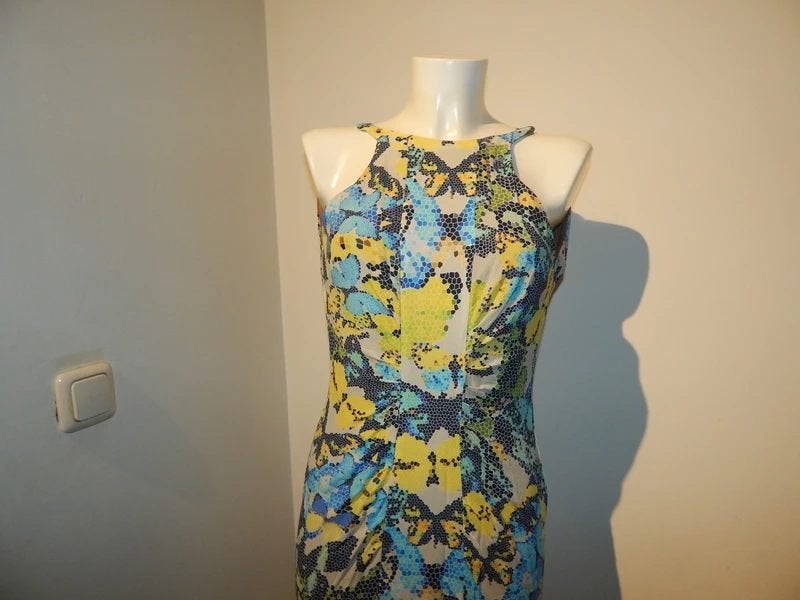 Versace collection beeldschone jurk grafische print vlinders, Zo goed als nieuw, Versace, Maat 34 (XS) of kleiner, Boven de knie