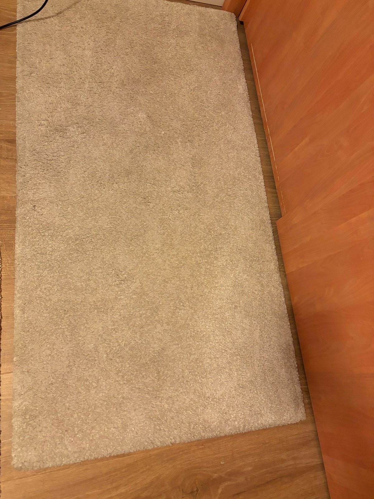 IKEA STOENSE Vloerkleed laagpolig ecru 80x150 cm, 100 tot 150 cm, Zo goed als nieuw, Crème, Rechthoekig