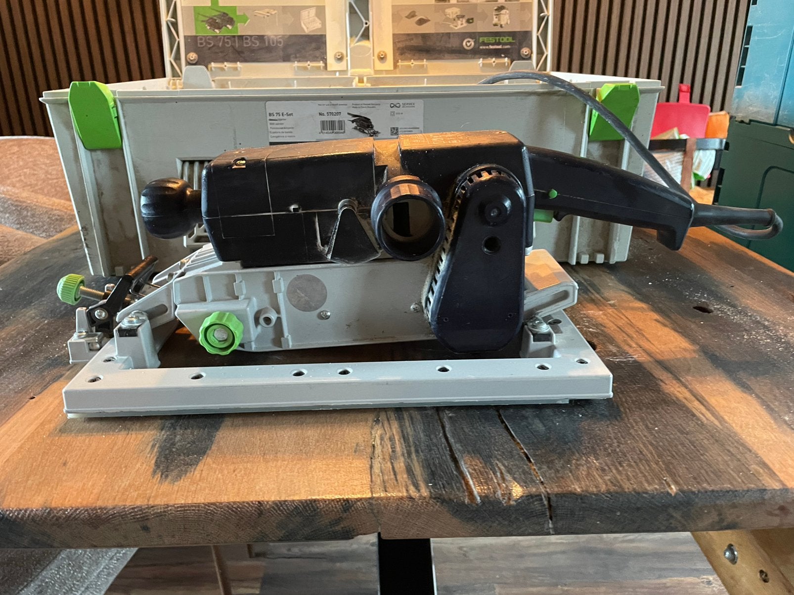 Festool bandschuurmachine, Doe-het-zelf en Verbouw, Gereedschap | Zaagmachines, Ophalen, Zo goed als nieuw, Afkortzaag, 30 tot 70 mm