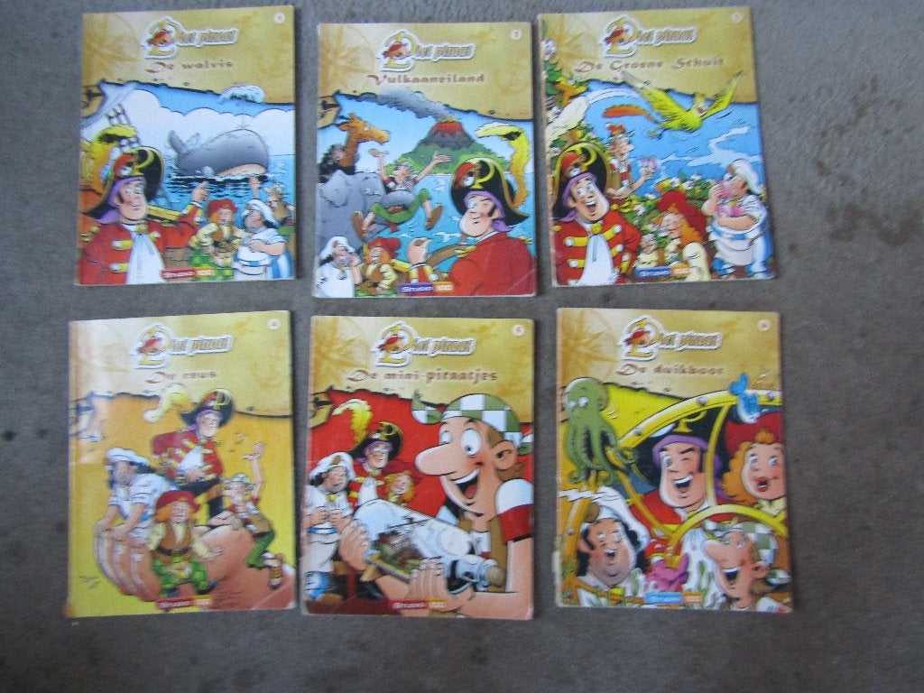 6 stripboeken: Piet Piraat ALLEEN OPHALEN, Meerdere stripboeken, Ophalen, Gelezen, Studio 100