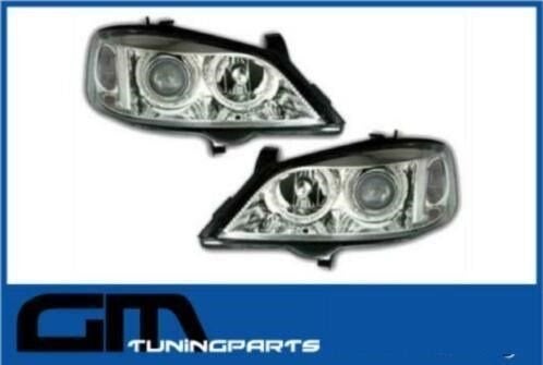 # Angel eyes koplampen opel astra G # chrome uitvoering, Auto-onderdelen, -, -, Opel, Nieuw