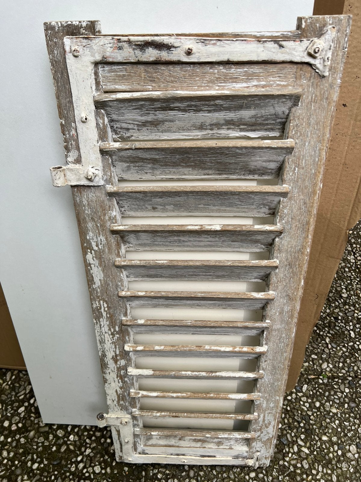 OPHALEN Louvredeurtje, Hout, Ophalen of Verzenden, Grijs, Gebruikt