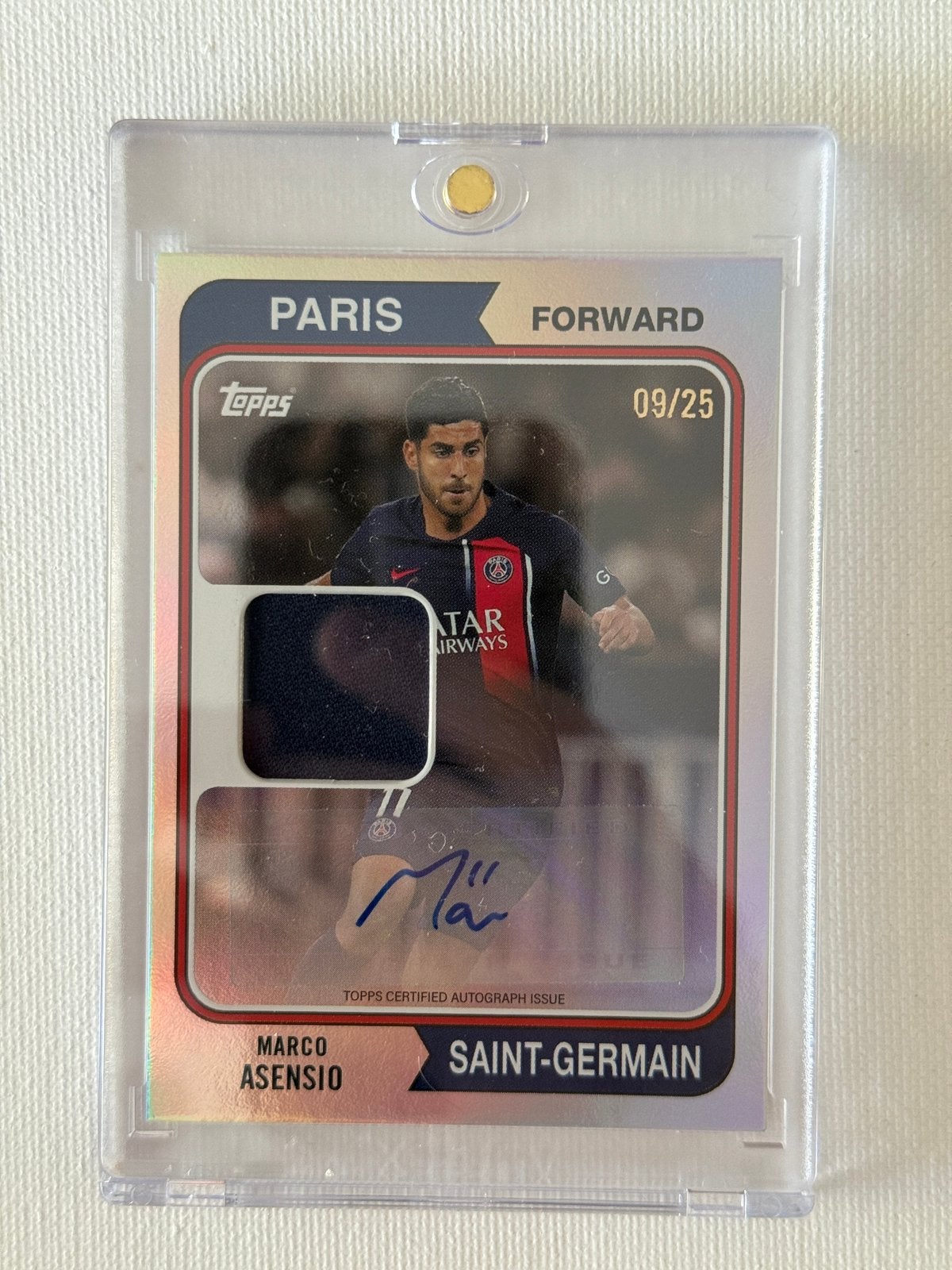 Marco Asensio | Auto | /25 | Patch | Topps, Ophalen of Verzenden, Nieuw