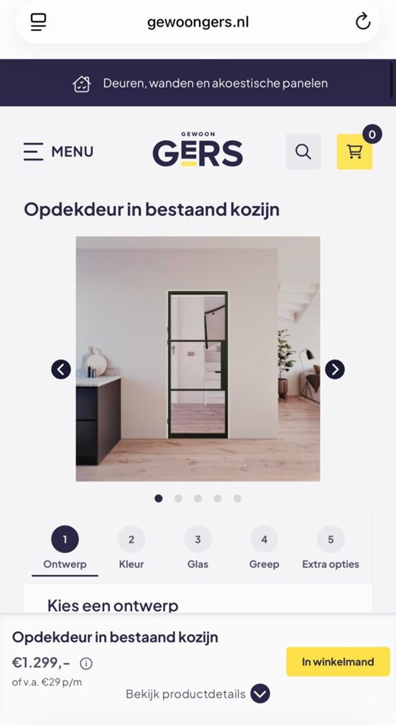 Opdenkdeur (design: Gewoon Gers) - Moet weg!, Ophalen, 80 tot 100 cm, 215 cm of meer, Binnendeur