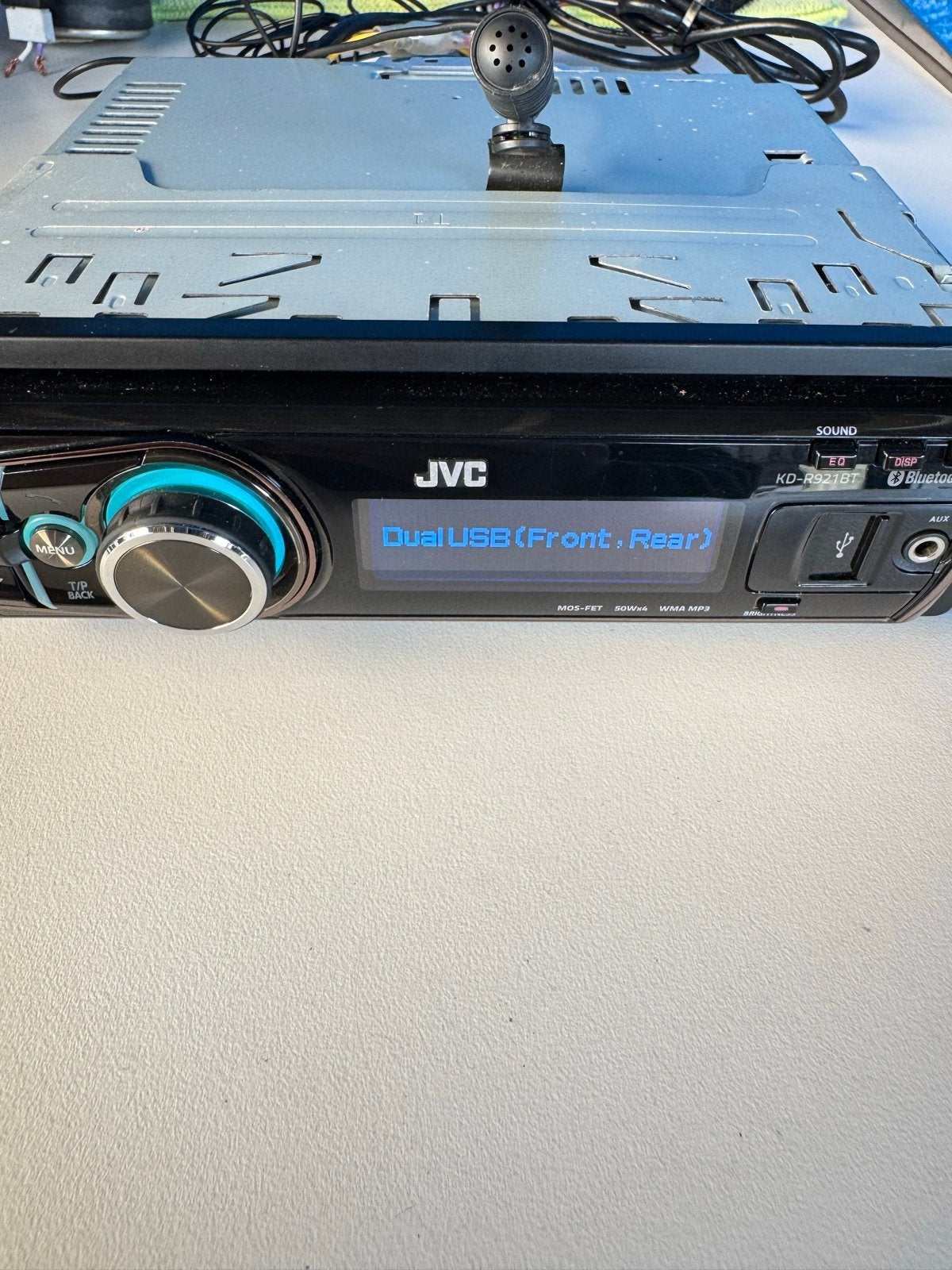 JVC KD-R921BT Autoradio met Bluetooth en USB z.g.a.n., Ophalen of Verzenden, Zo goed als nieuw