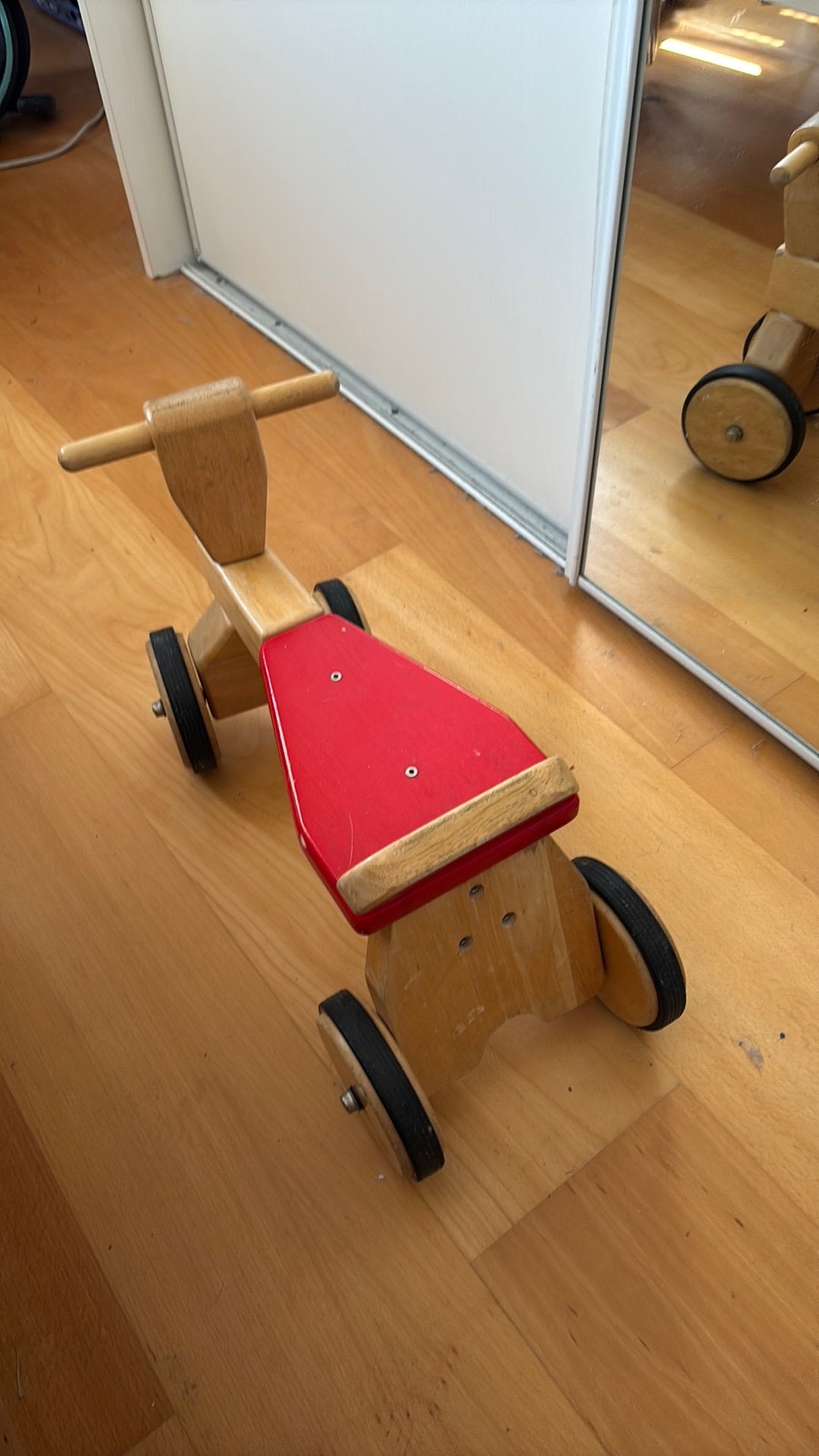 Houten loopfiets voor peuters, Ophalen, Gebruikt, Rij- of Hobbelspeelgoed