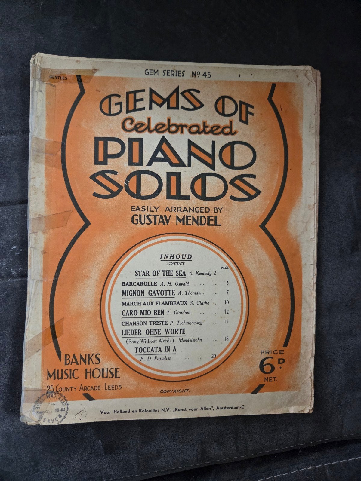 Gems of Celebrated Piano Solos - Oude bladmuziek, Ophalen of Verzenden