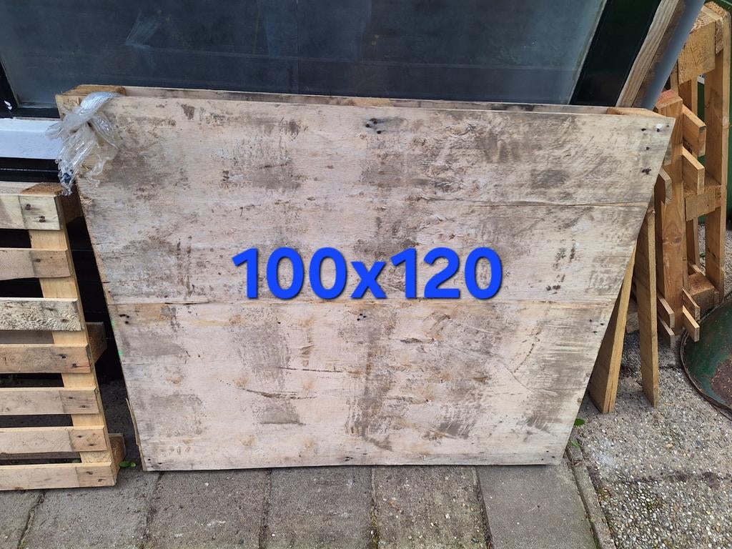 Gratis houten blok pallet 100x120, Doe-het-zelf en Verbouw, Hout en Planken, Ophalen