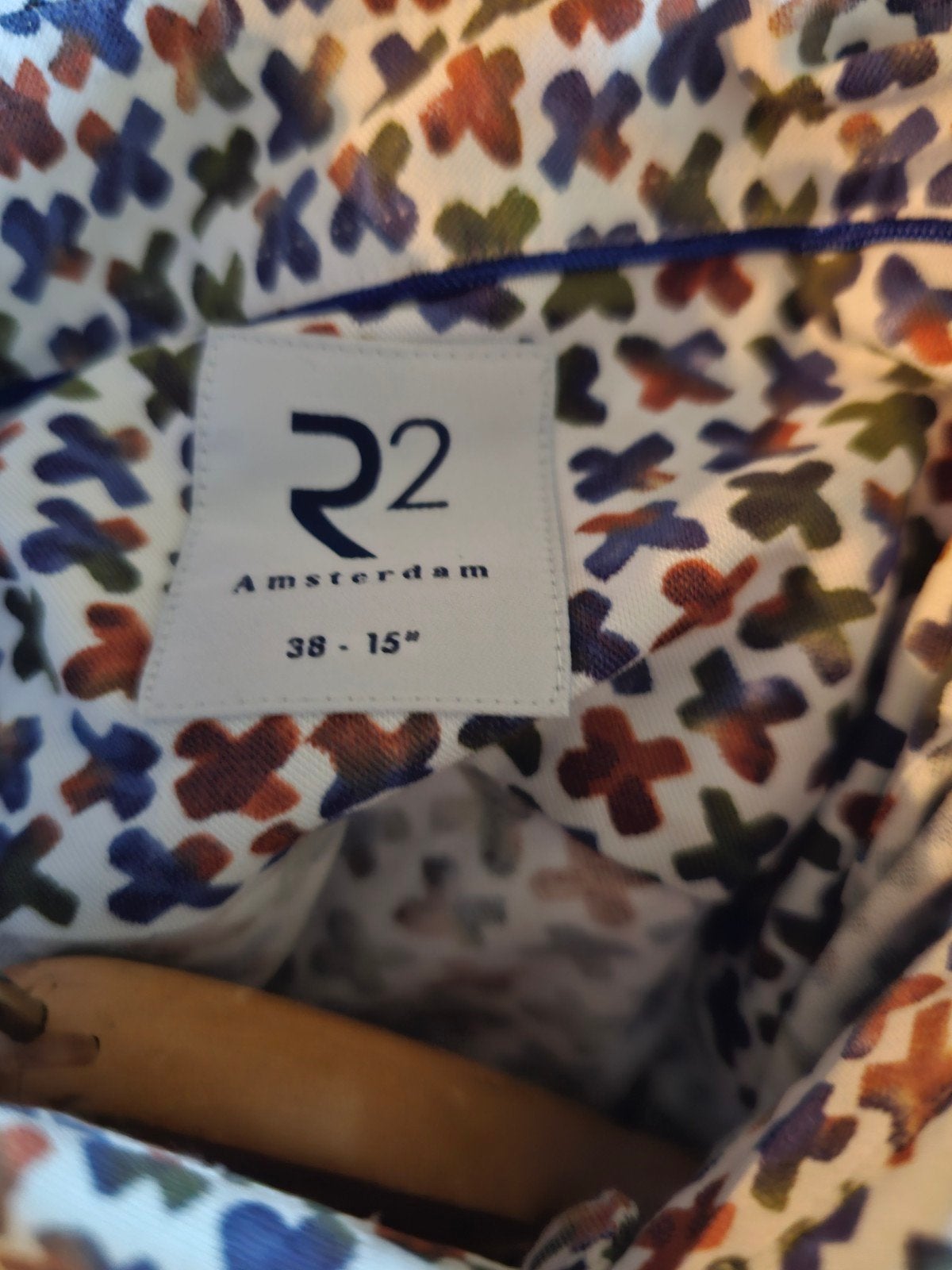 Nieuw R2 Amsterdam overhemd met patroon - Maat 38 (S), Meerkleurig, Halswijdte 38 (S) of kleiner, Nieuw, Ophalen of Verzenden