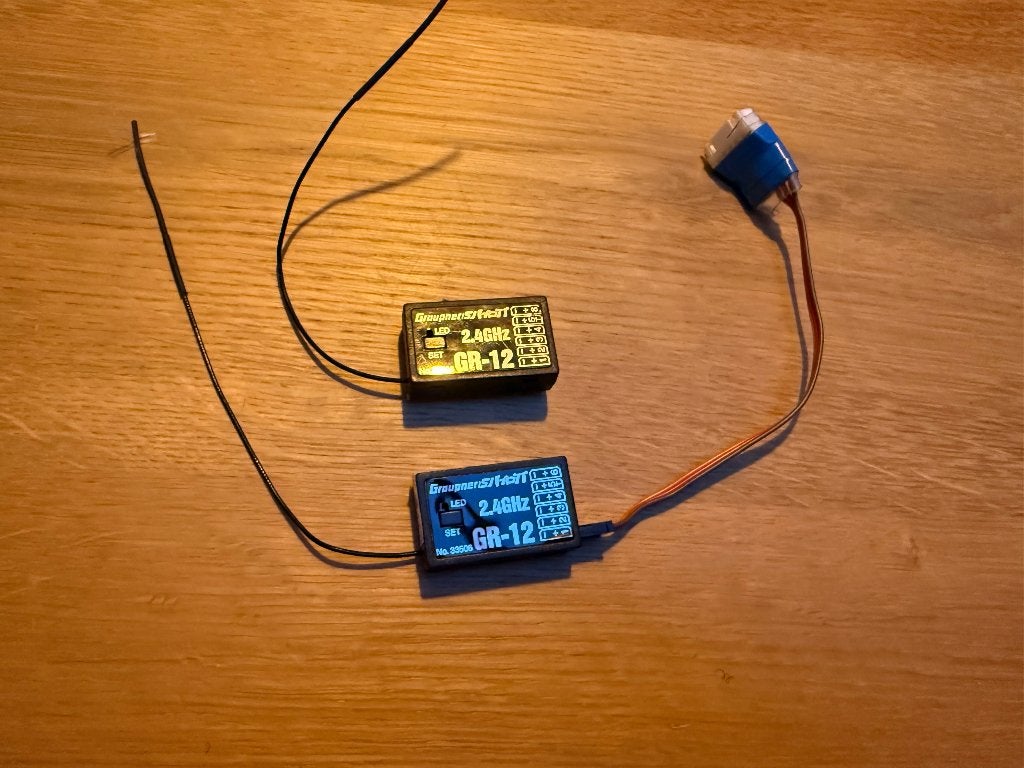 4x Graupner HoTT GR12 + 3x voltage sensor, Ophalen of Verzenden, Gebruikt, Overige typen