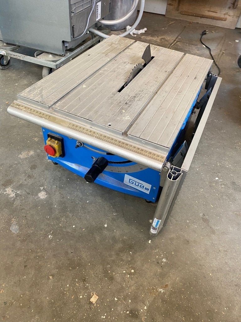 Tafel zaag merk Gude met blad verbreding loopt mooi, Minder dan 30 mm, Cirkelzaag, Ophalen of Verzenden, Zo goed als nieuw