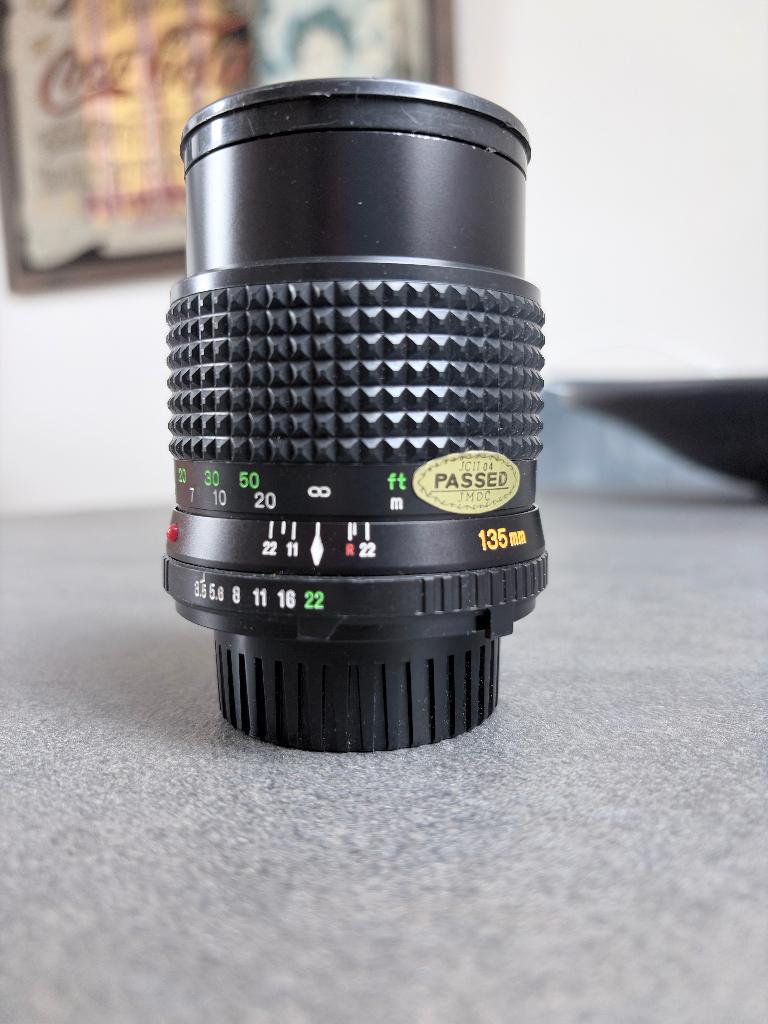 Minolta MD Tele Rokkor 135mm f/3.5, Ophalen, Gebruikt, Telelens